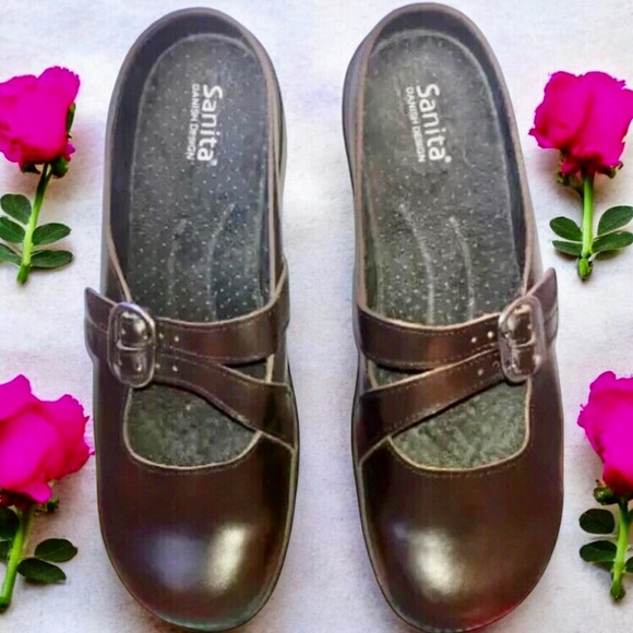 Sanita Brown Mary Jane Clog Brush Off Leather - Picture 3 of 11